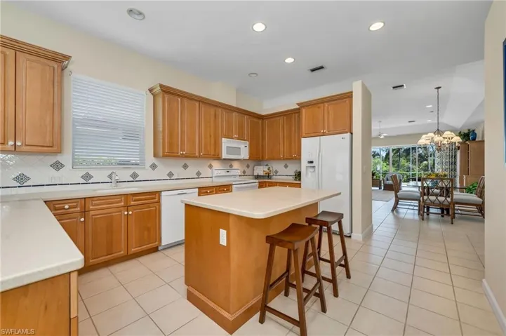 Kitchen is a nice size with plenty of light coming from all directions