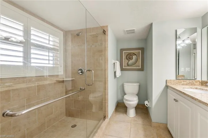 Stall shower in master bath