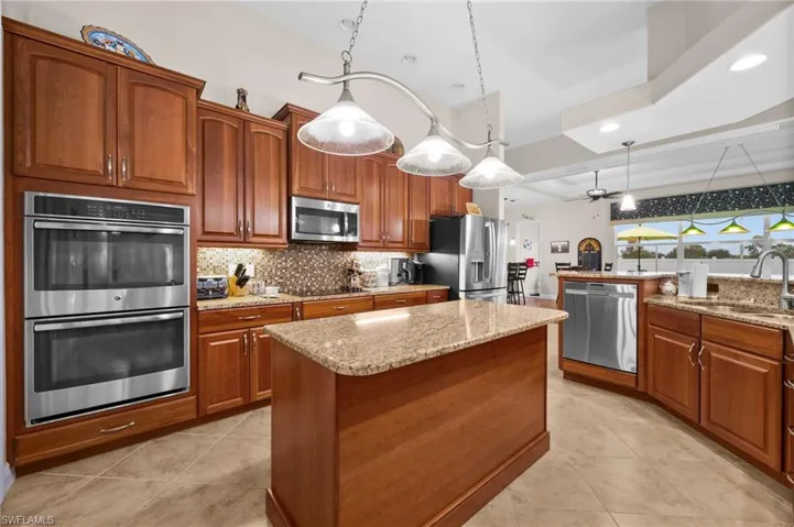 There is even a double oven and walk-in pantry in the kitchen