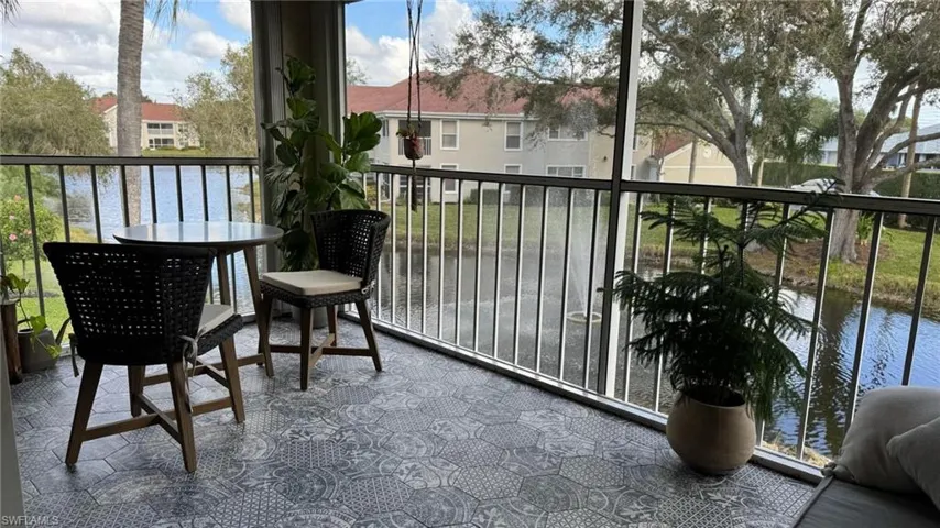 Lanai with a water view