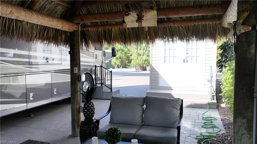 View of covered porch