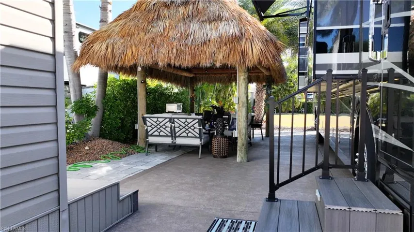 View of patio / terrace with a gazebo