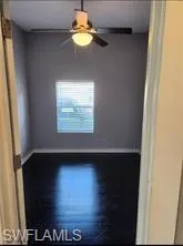 Unfurnished room with ceiling fan