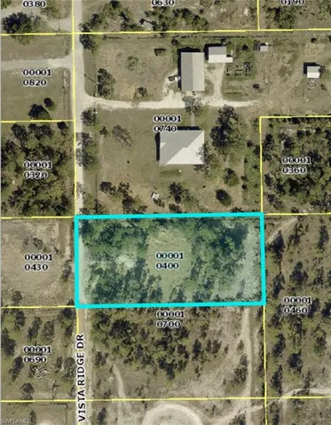 Aerial view of property's location