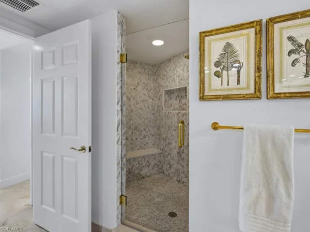 Primary Bath Shower with Ann Sacks tile