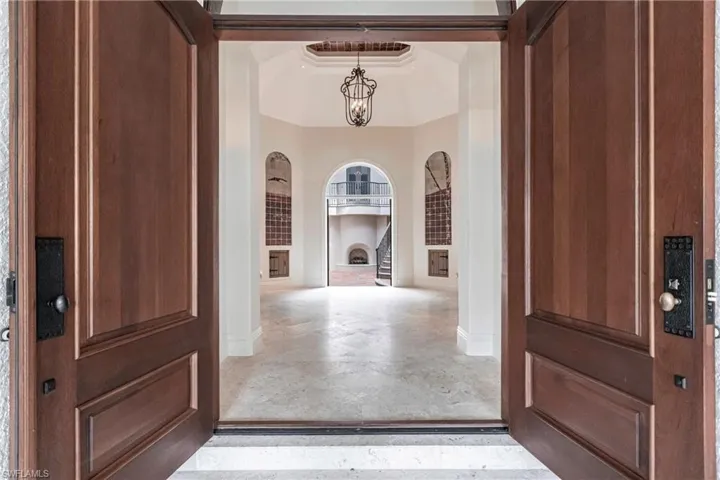 Rotunda Entry Opens To Outdoor Courtyard