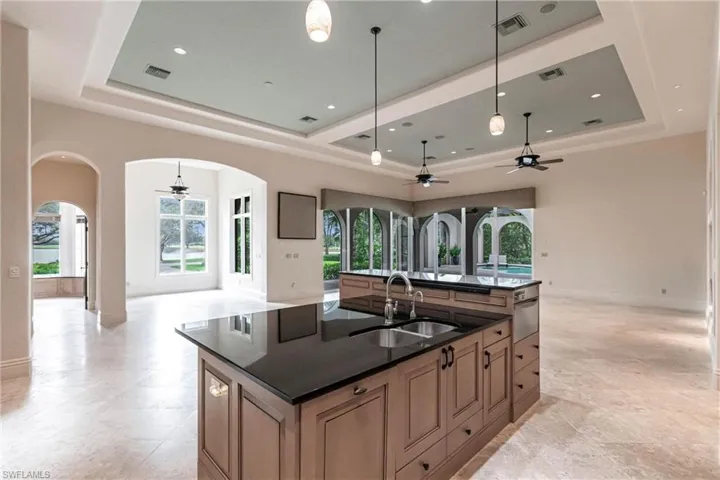 Gourmet Kitchen Open to Dining Room