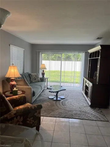 View of tiled living room