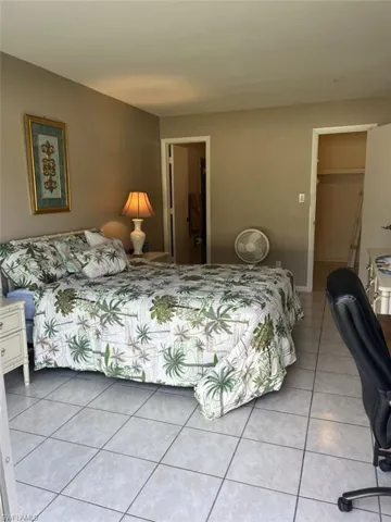 View of tiled bedroom