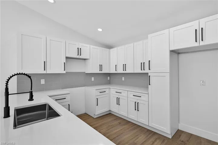 Quartz Couners with a Modern Sink and Faucet