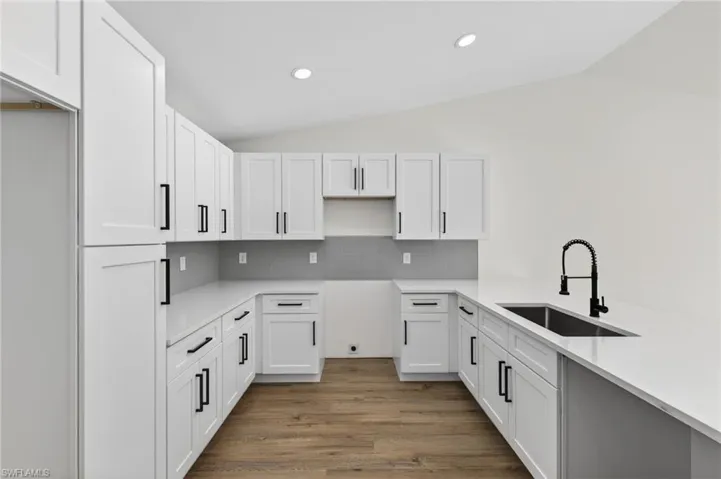 Quartz Couners with a Modern Sink and Faucet