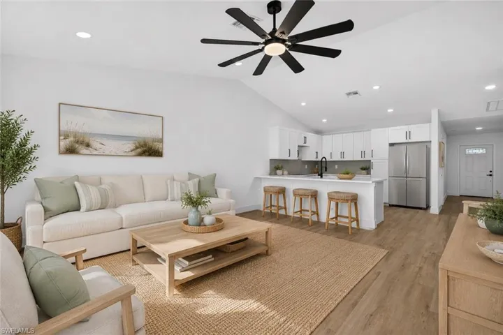 New Vinyl Plank Floors with vaulted ceilings