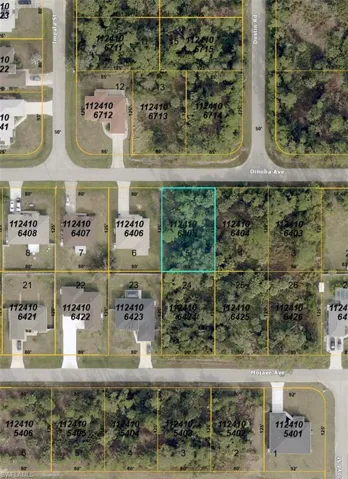 Map / location with property boundaries highlighted