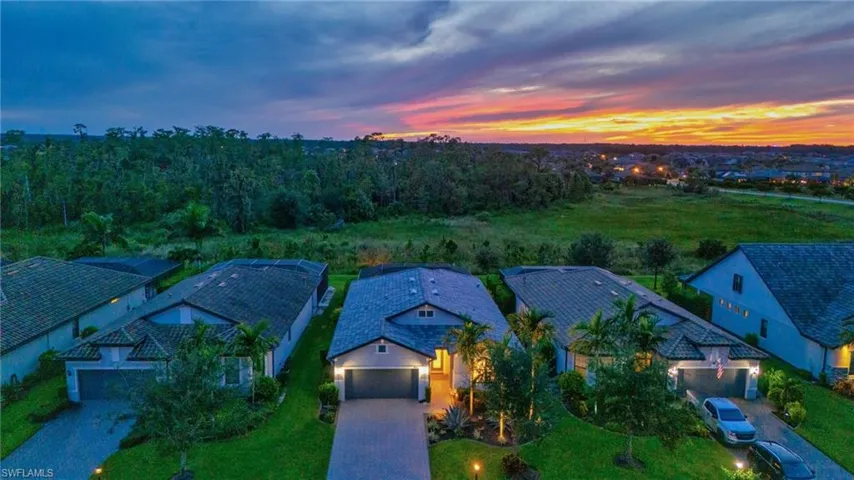 Aerial view of residential area