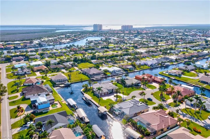Aerial view overlooking the beautiful waterways of Cape Coral!  Over 400 miles of canals, this is a water wonderland.  Tarpon Point and the Westin are just minutes away by land or boat - multiple restaurants, shopping, marina and easy access out to open water and the beautiful islands that surround us!