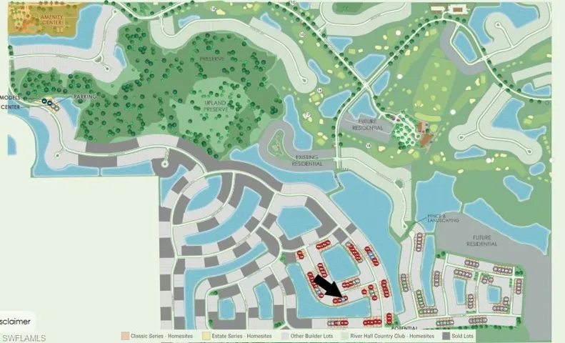 Site map: Lot 15902 - Southern facing lanai - Water view