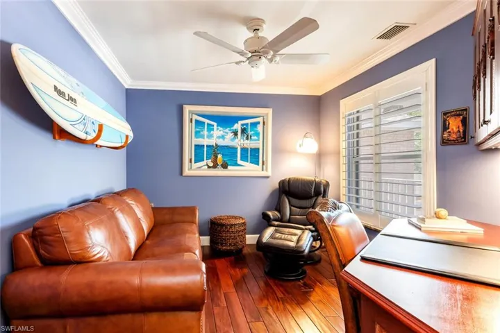 Large Custom built-in desk  and Sleeper sofa in den