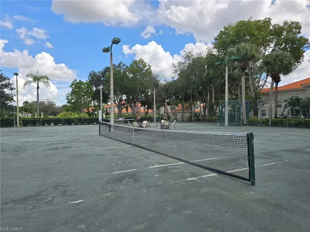 View of tennis court