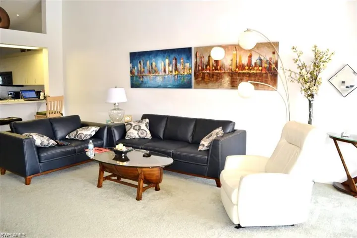 View of carpeted living area