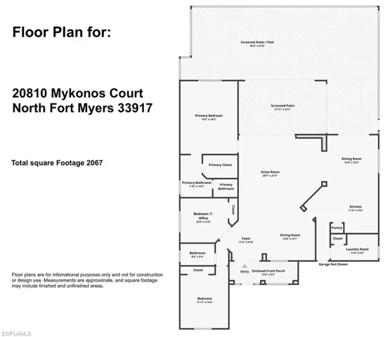 Floor plan of the home