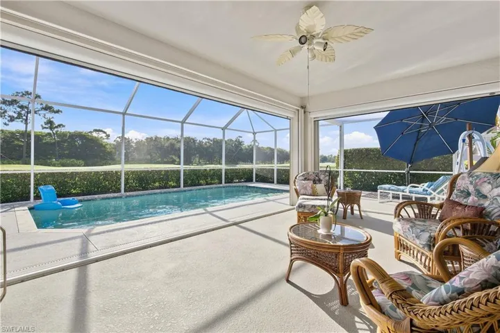 View of the lanai and pool