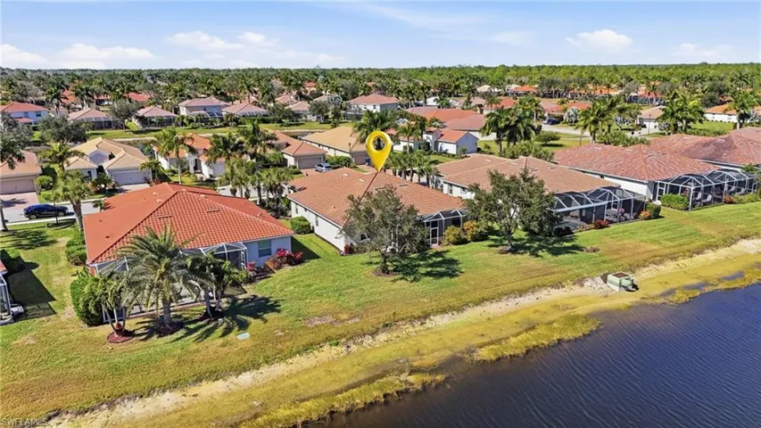 Aerial view of residential area