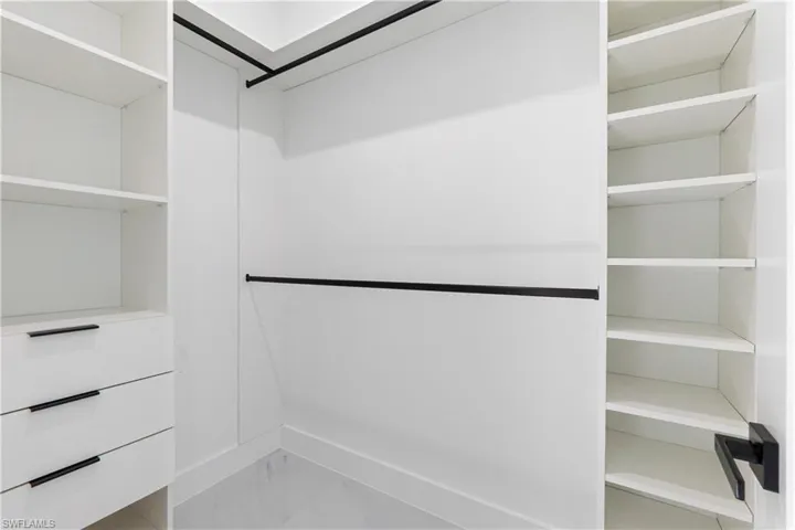 View of walk in closet