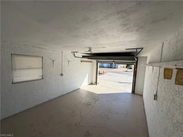 inside garage looking out
