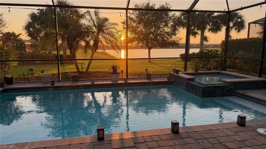 Western rear sunset view