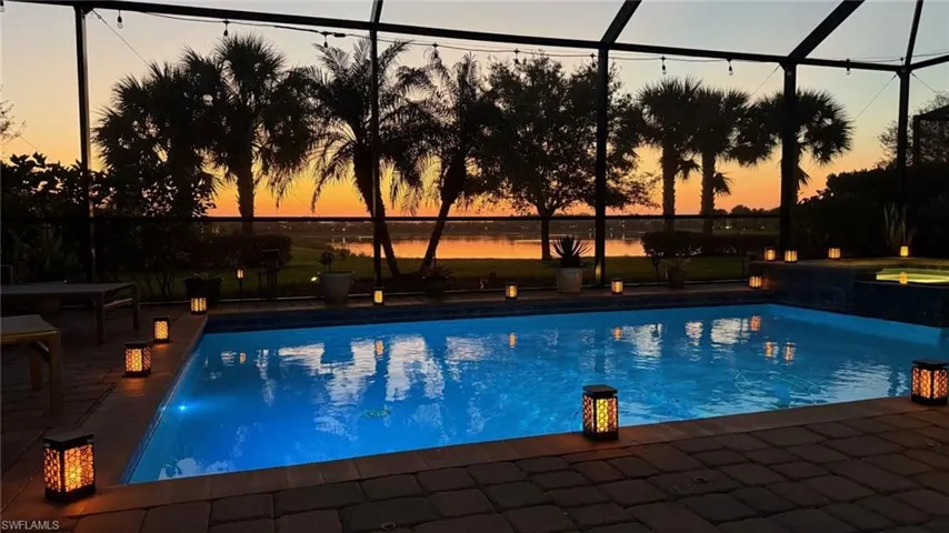 Western rear sunset view