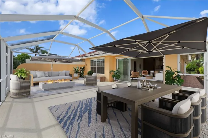 View of patio / terrace  Virtually Staged
