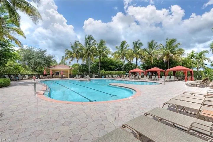 Pool featuring a gazebo and a patio