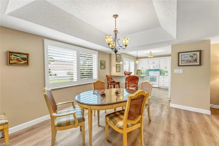 View dining room looking towards kitchen