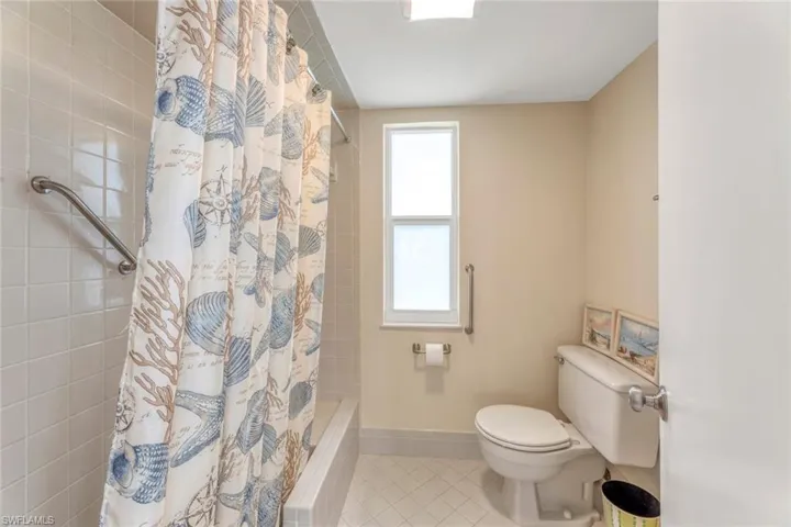Primary shower and toilet area