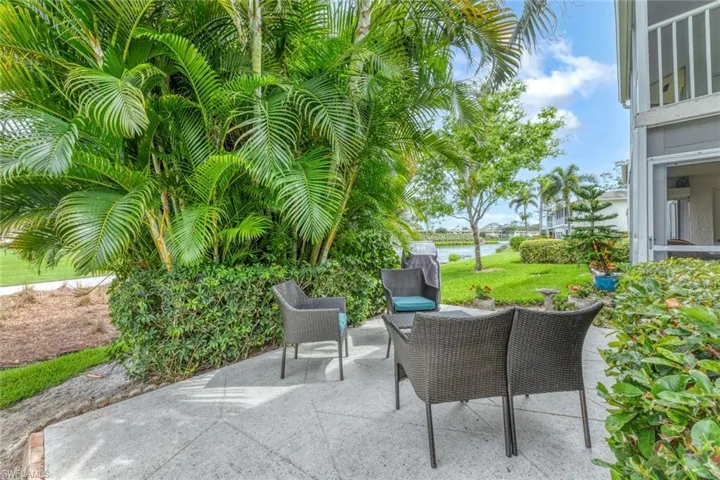 Great outdoor living with shaded view of the golf course