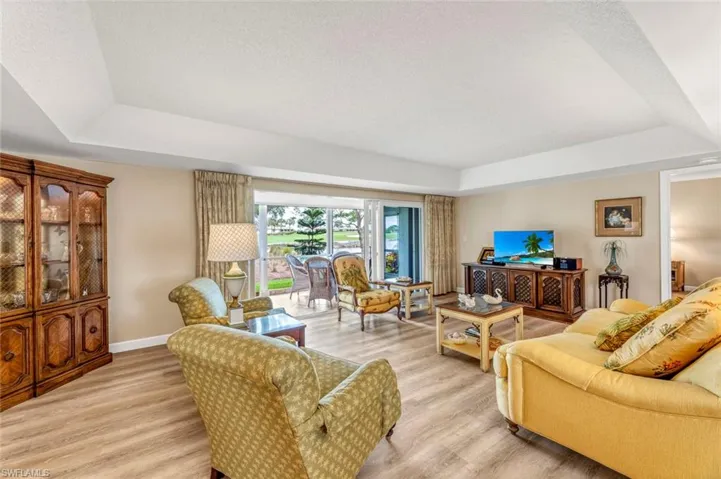 Living area with view towards lanai