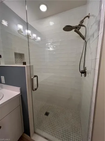 Shower was totally replaced with ceramic tile