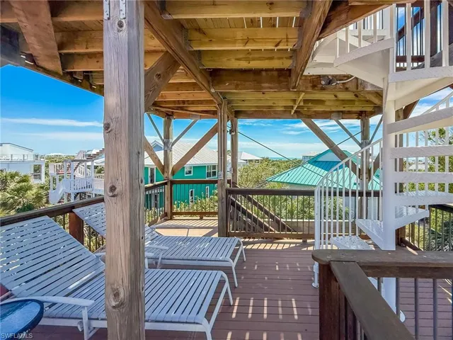 View of wooden deck