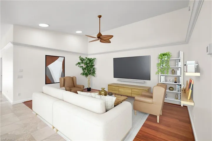 Virtually Staged Living Room