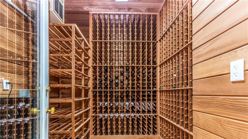 winer cellar located in kitchen
