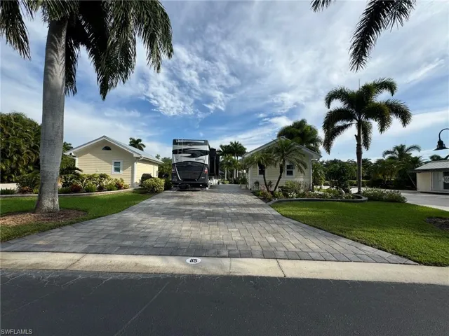 View of front of home with a front yard