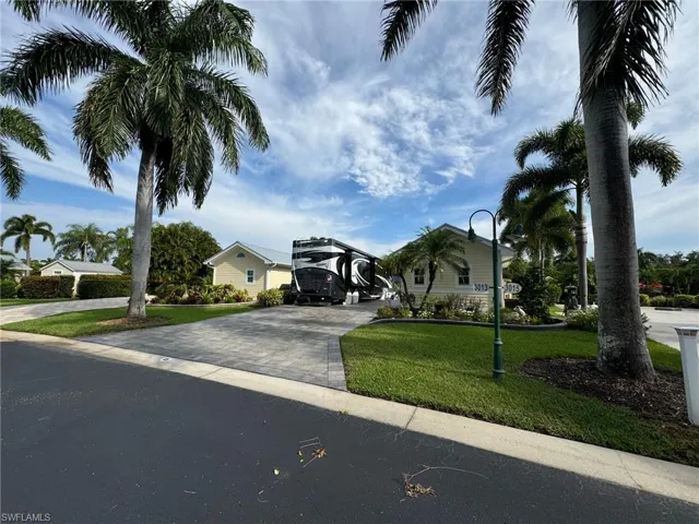 View of front of home with a front yard