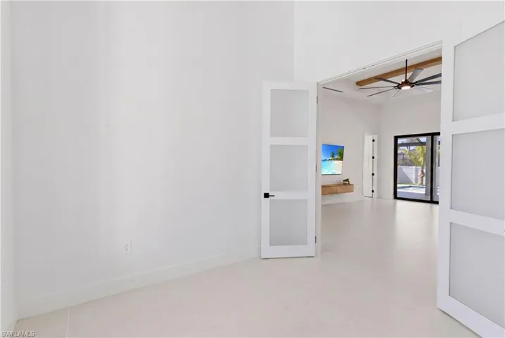 Versatile den/study ideal for a home office, library, or additional guest space