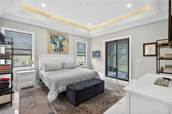 Bedroom featuring ornamental molding