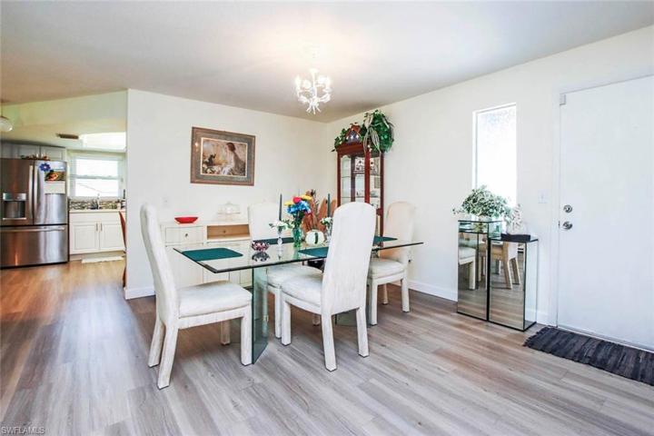 Dining area and front entry