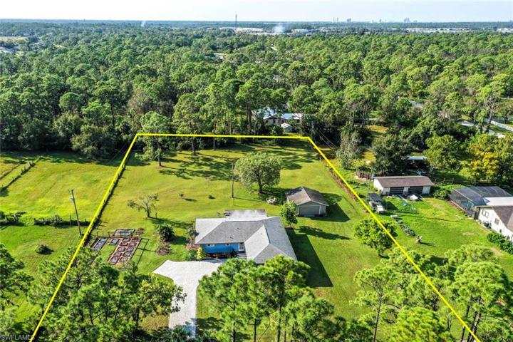 Aerial view of this unique property