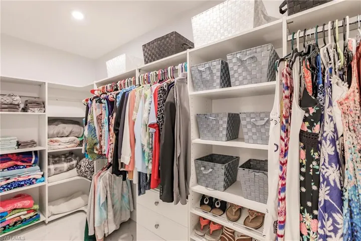 View of walk in closet