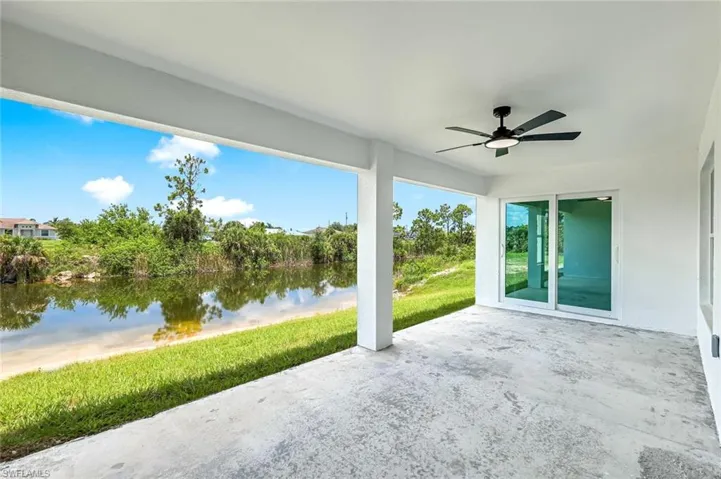 large lanai with water views