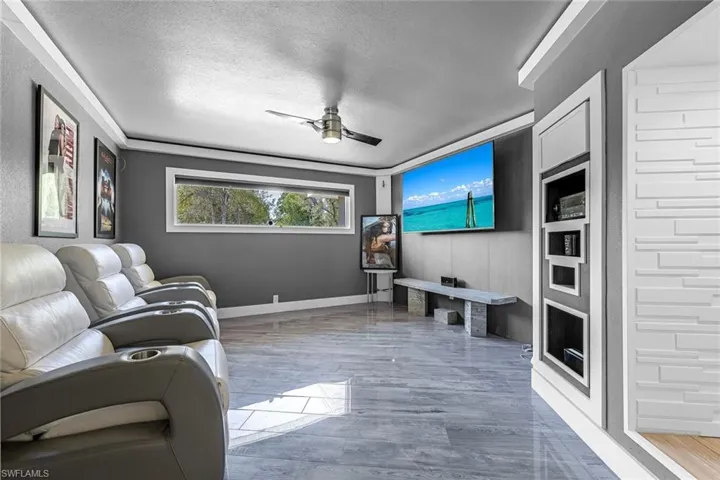Movie Room that can be converted back to 4th bedroom