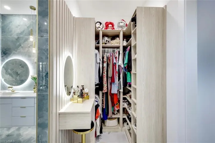 View of walk in closet